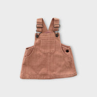 Pink Denim Pinafore Dress, Size 00