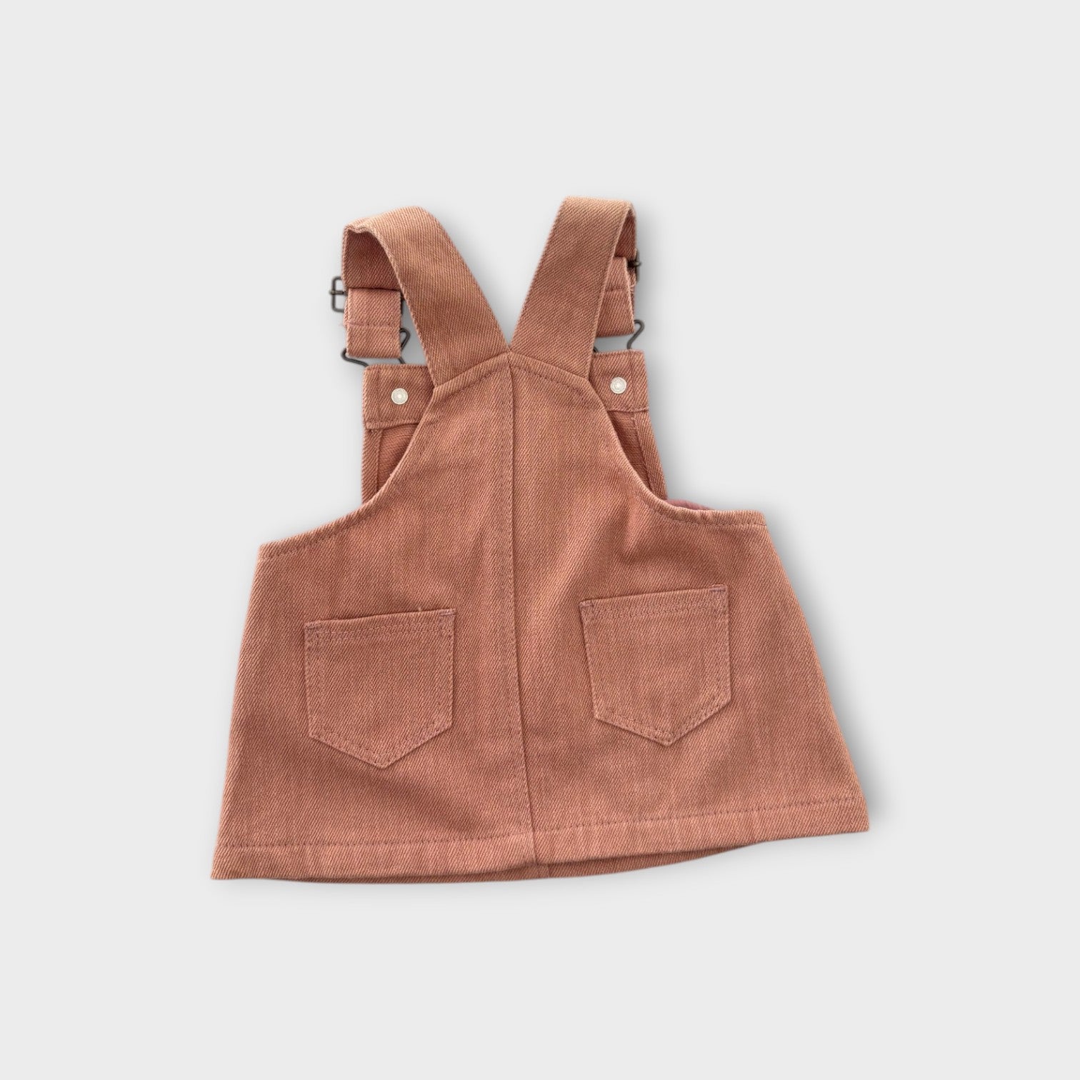 Pink Denim Pinafore Dress, Size 00