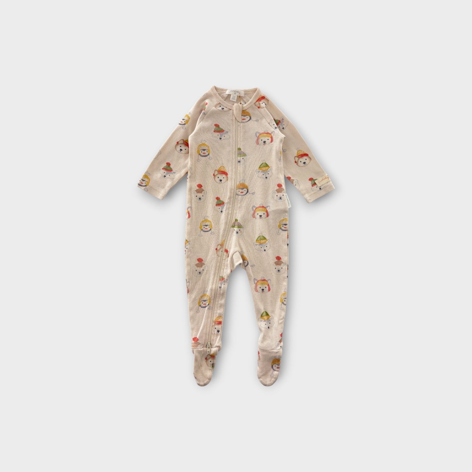 Purebaby Animal Onesie, Size 00