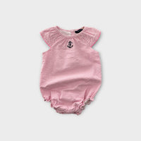 Nautica Seersucker Romper & Hat Set, Size 00