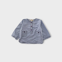 Caramel Blue Check Top, Size 00