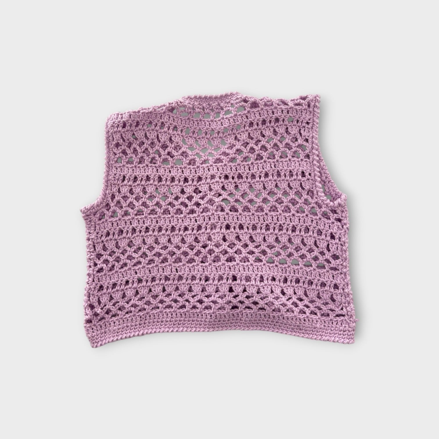 Lilac Crochet Vest, Size 0