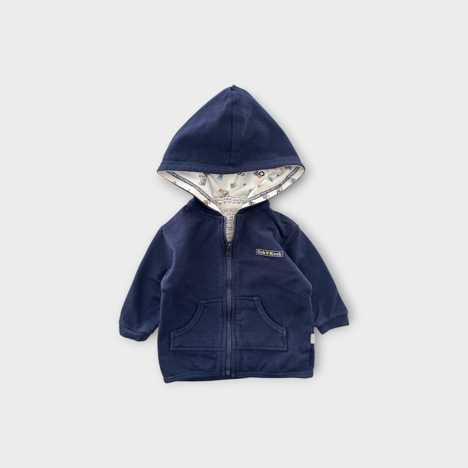 OshKosh Navy Zip Hoodie, Size 00
