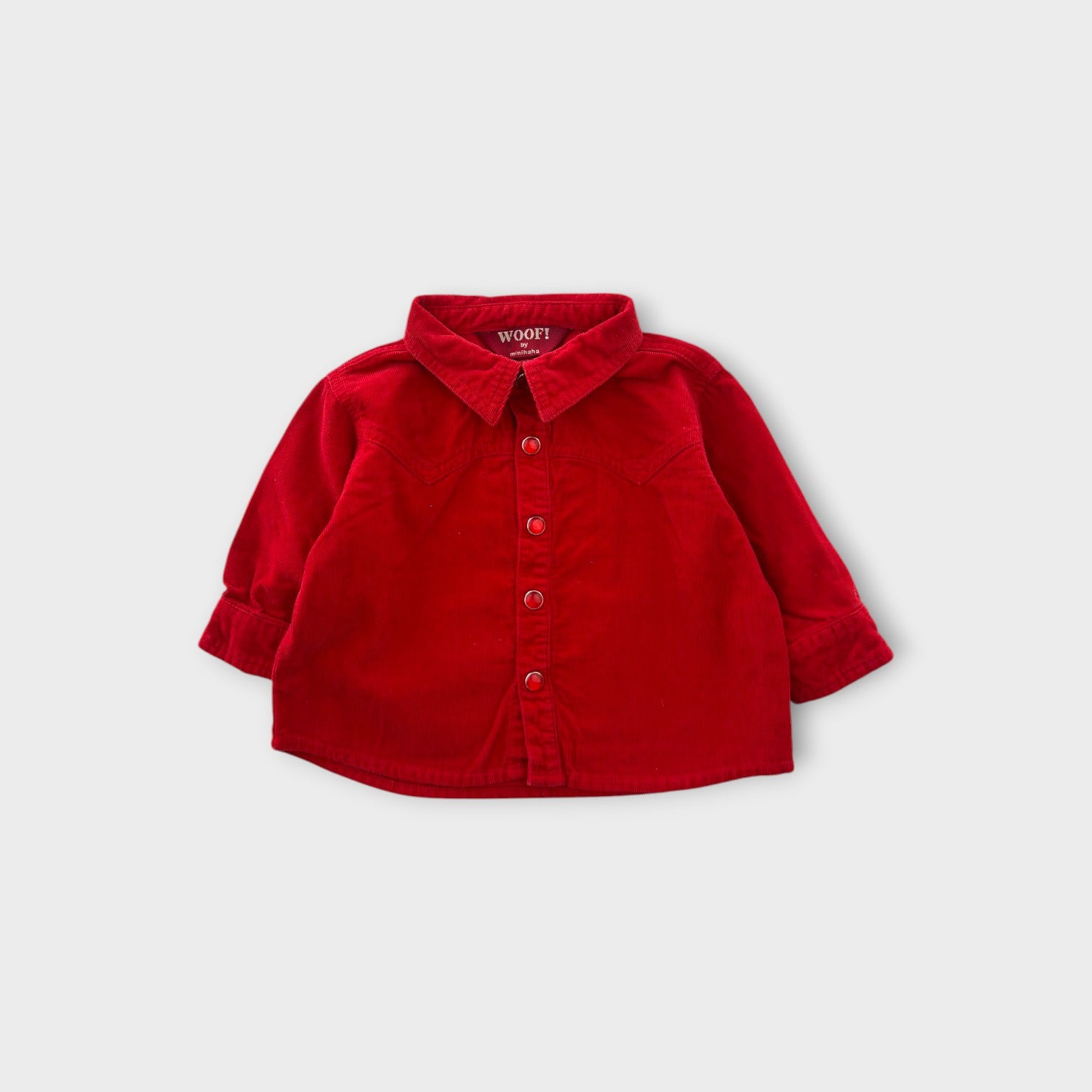 Vintage Red Corduroy Shirt, Size 00