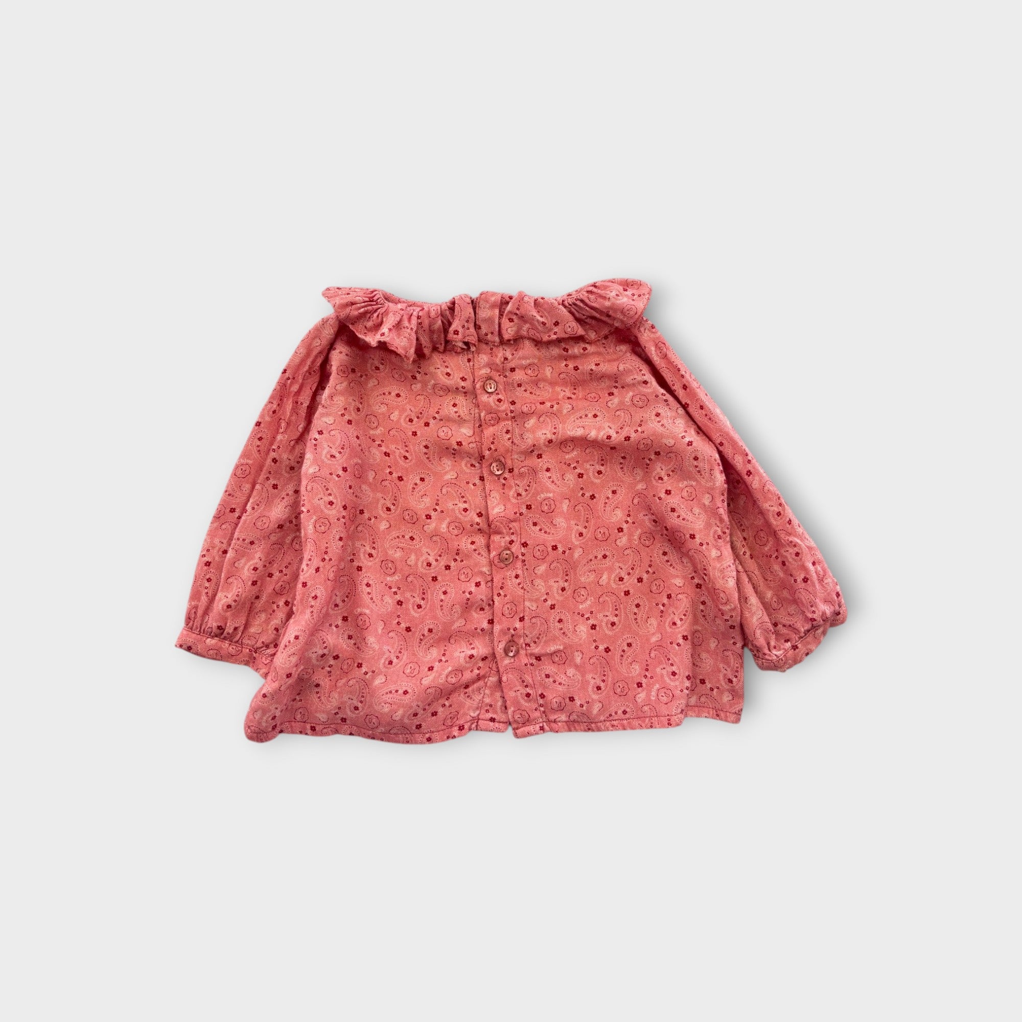 Chloe Paisley Frill Collar Blouse, Size 00