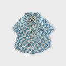 Blue Triangle Check Shirt, Size 0