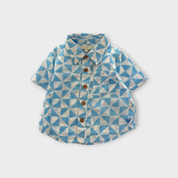 Blue Triangle Check Shirt, Size 0