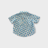 Blue Triangle Check Shirt, Size 0