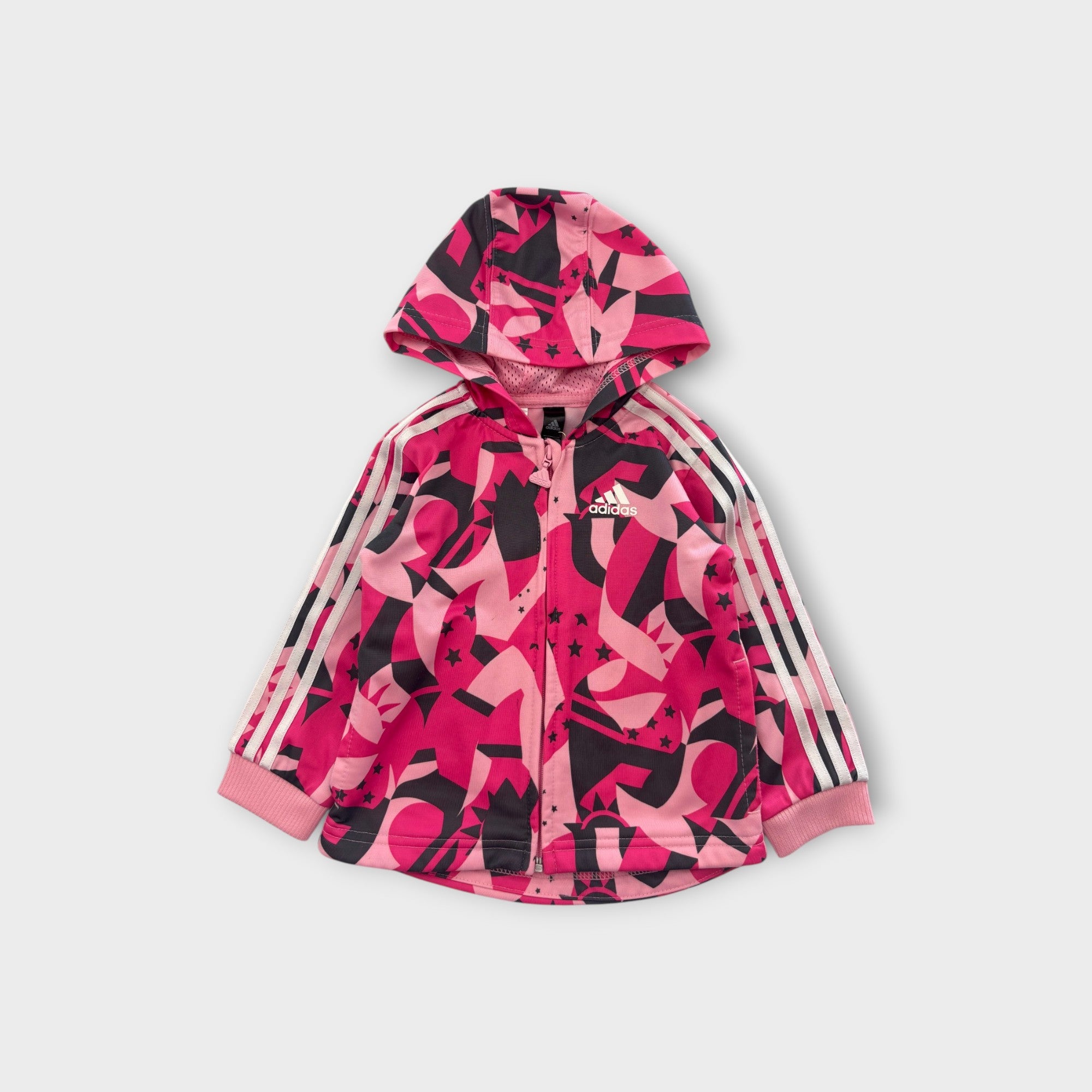 Adidas Pink Pattern Jacket, Size 0