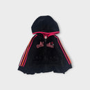 Adidas Black Velour Jacket, Size 00