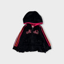 Adidas Black Velour Jacket, Size 00