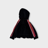 Adidas Black Velour Jacket, Size 00