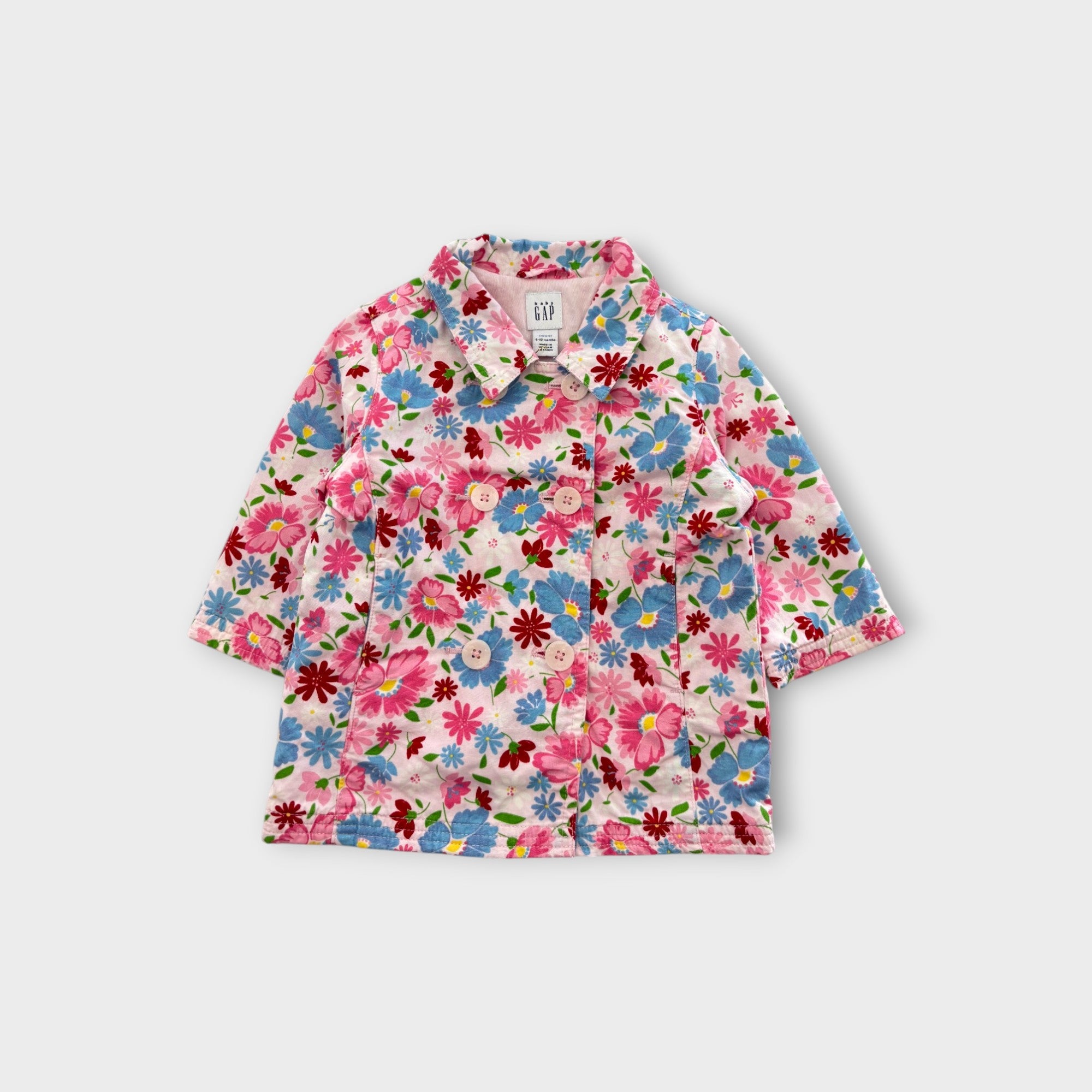 Baby Gap Floral Double-Breasted Jacket, Size 0