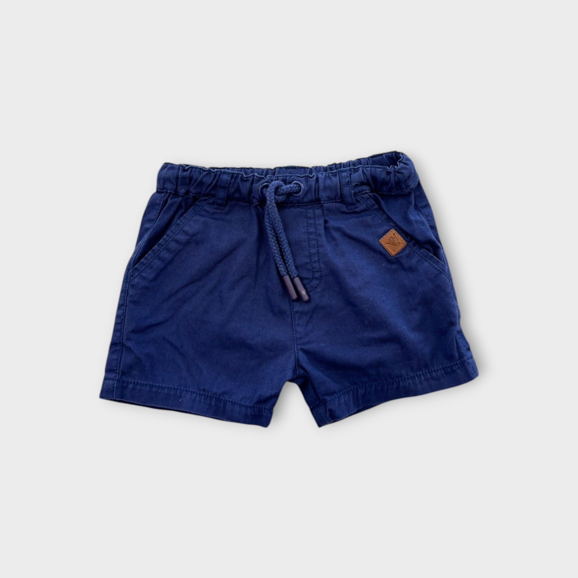 Purebaby Blue Cotton Shorts, Size 0