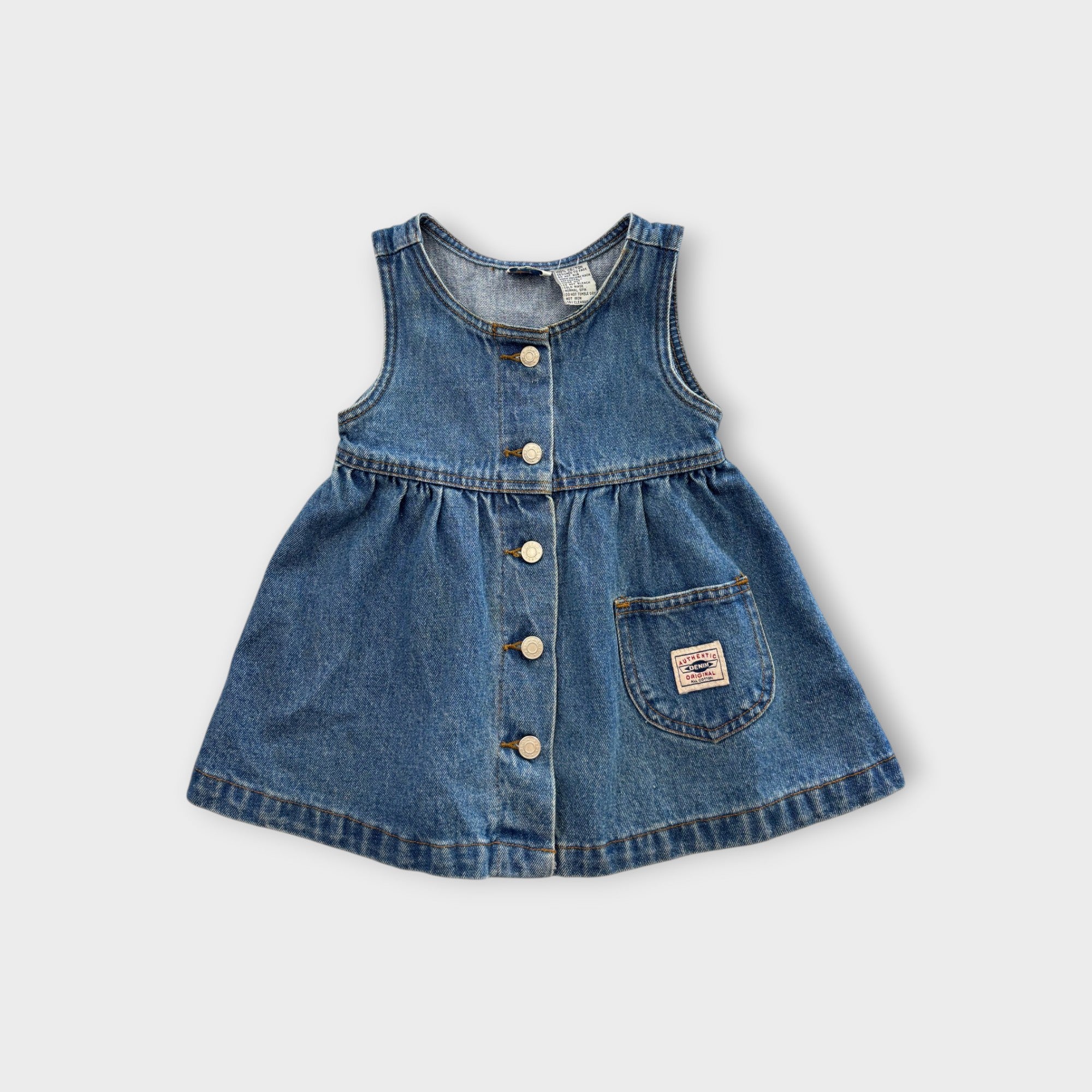 Vintage Denim Dress, Size 0