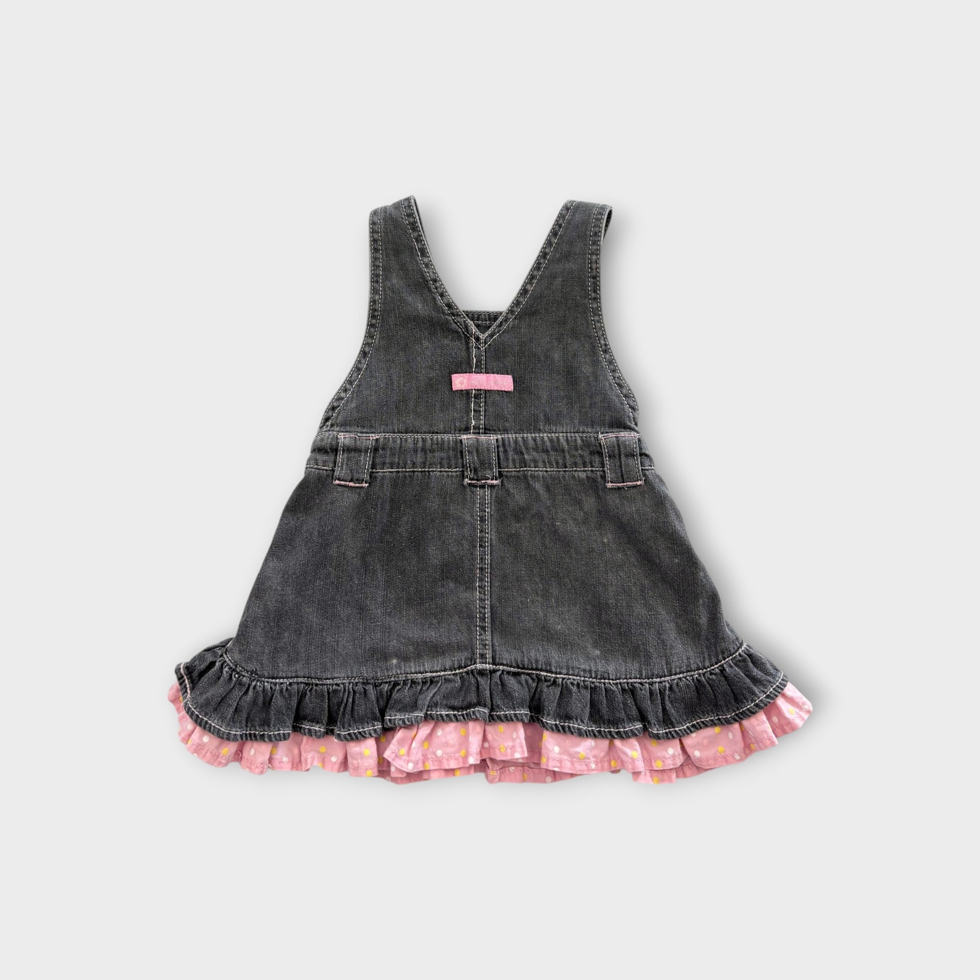 Vintage Pumpkin Patch Denim Pinafore Dress, Size 0
