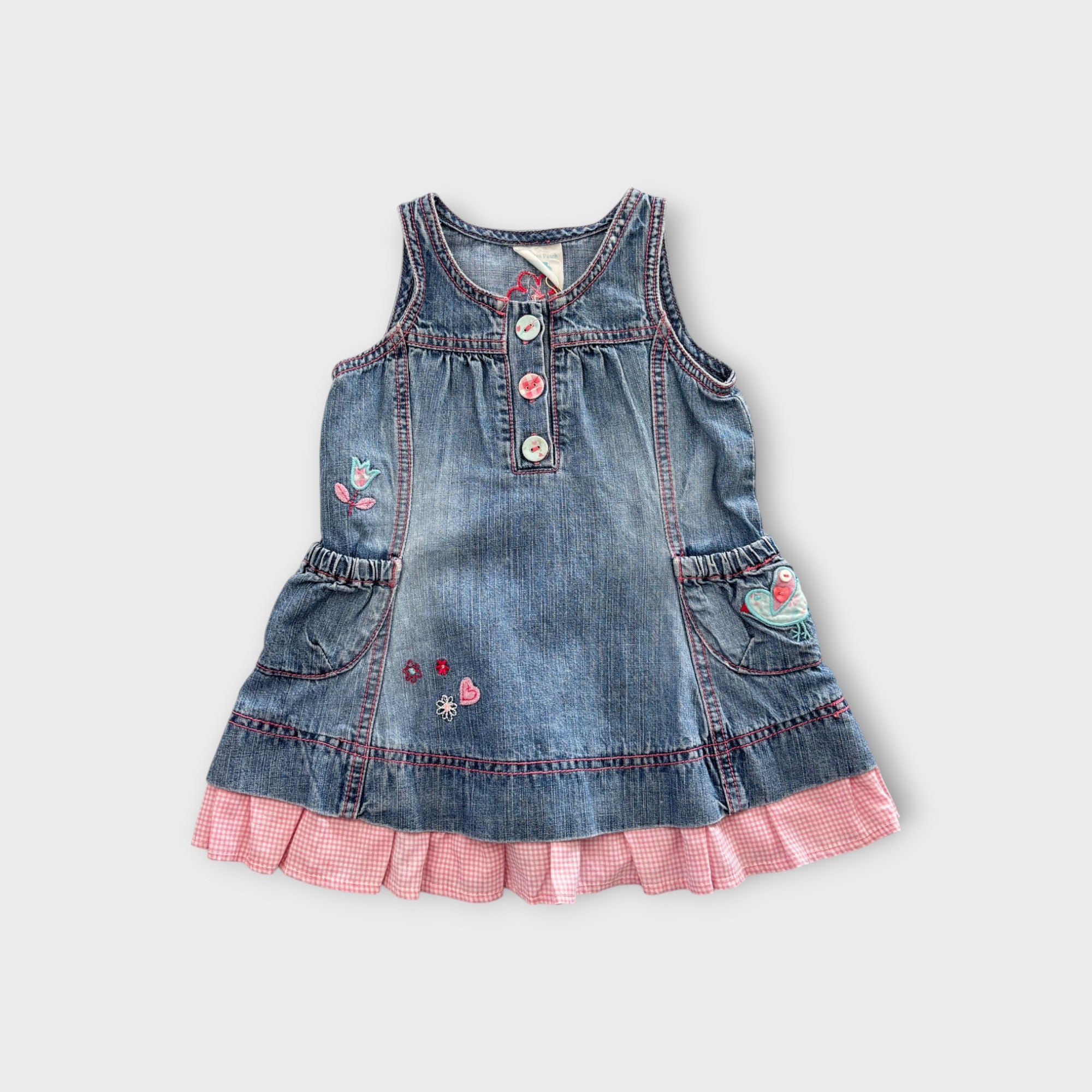 Vintage Pumpkin Patch Denim Dress, Size 0