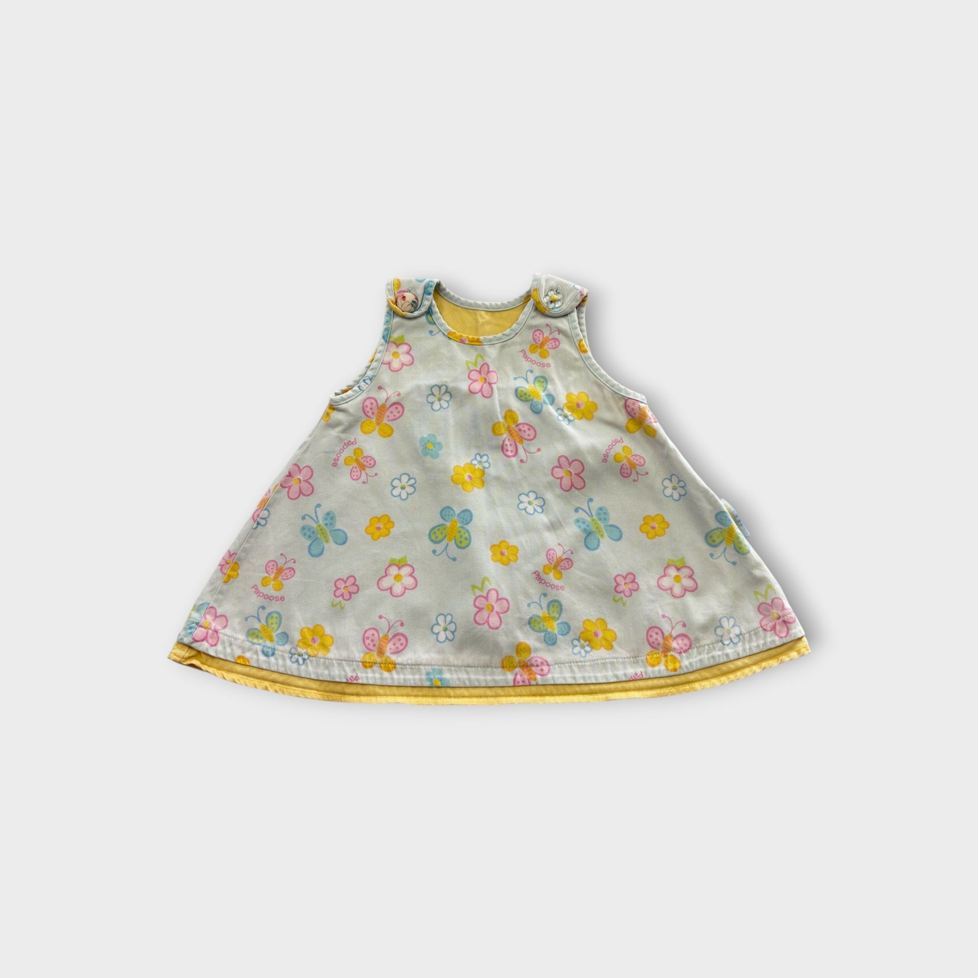 Vintage Butterfly Pinafore Dress, Size 0