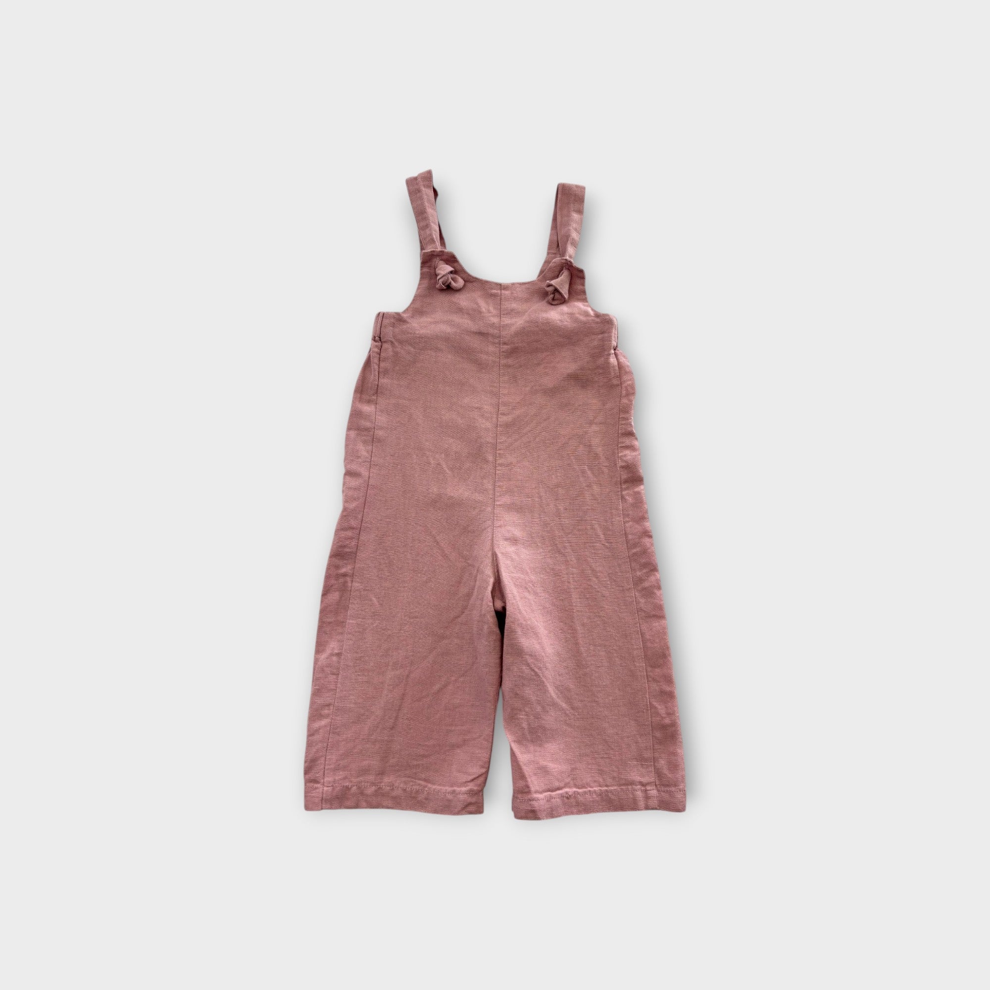 Dusty Pink Linen Jumpsuit, Size 0