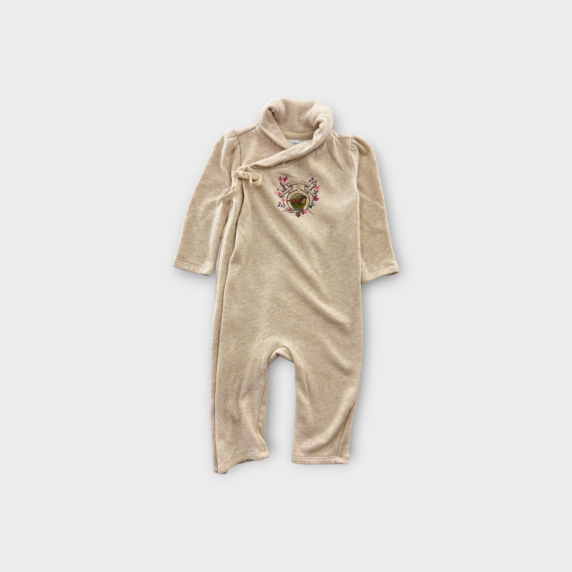 RL Collar Marle Onesie, Size 0