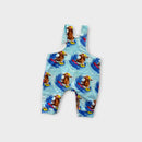 Cheeky Chickadee Surfing Platypus Overalls, Size 0