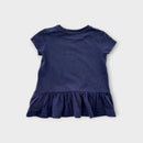 RL Navy Peplum T-Shirt, Size 0