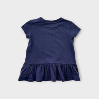 RL Navy Peplum T-Shirt, Size 0
