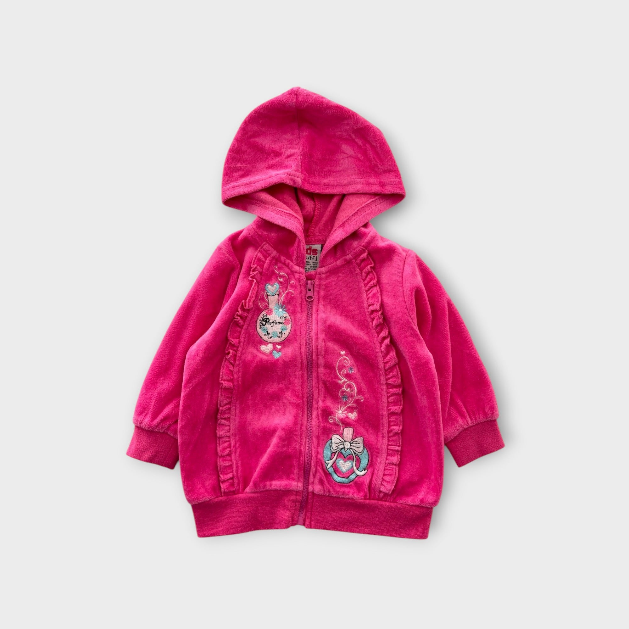 Vintage Pink Velour Tracksuit Set, Size 0