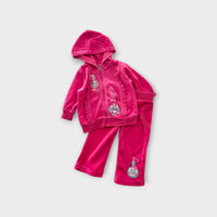 Vintage Pink Velour Tracksuit Set, Size 0