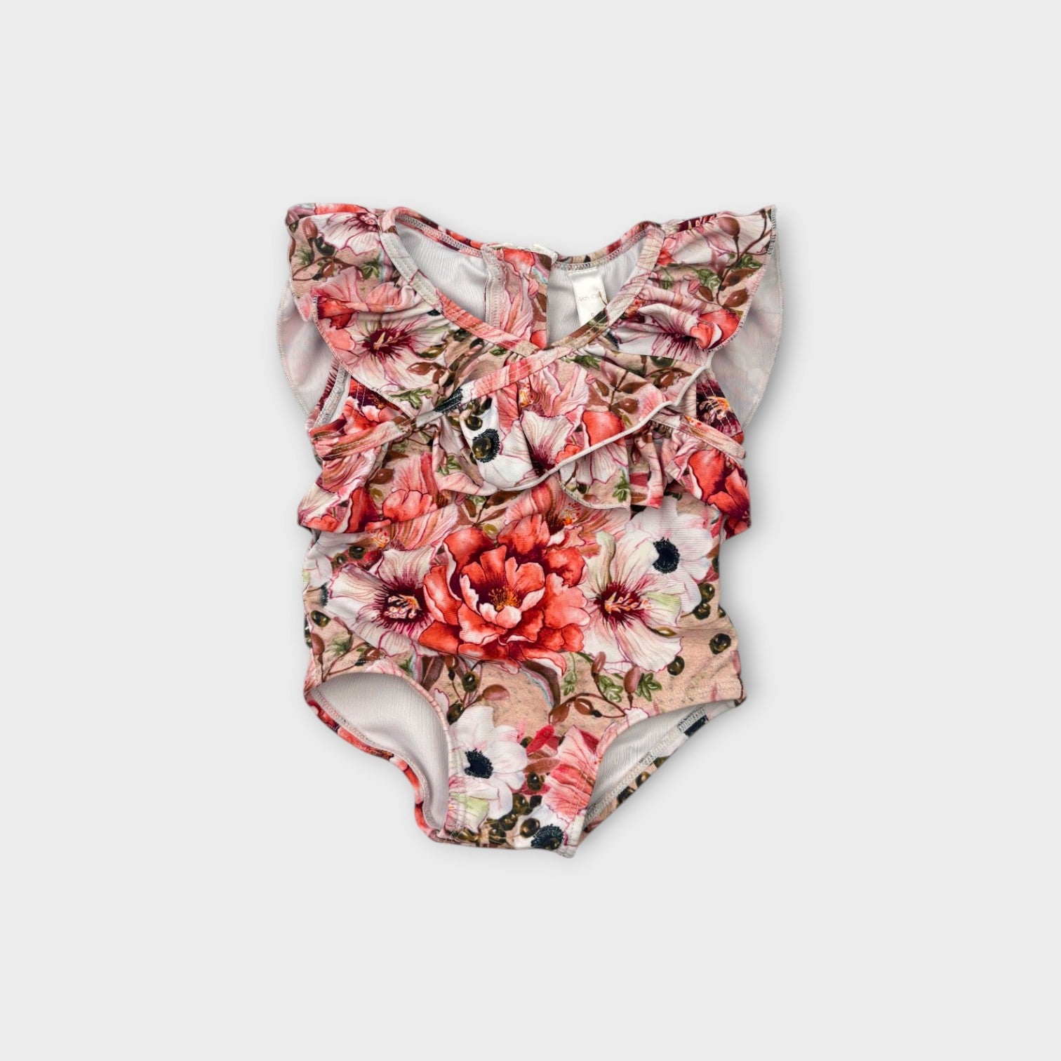 Floral Frill Swimsuit, Size 0