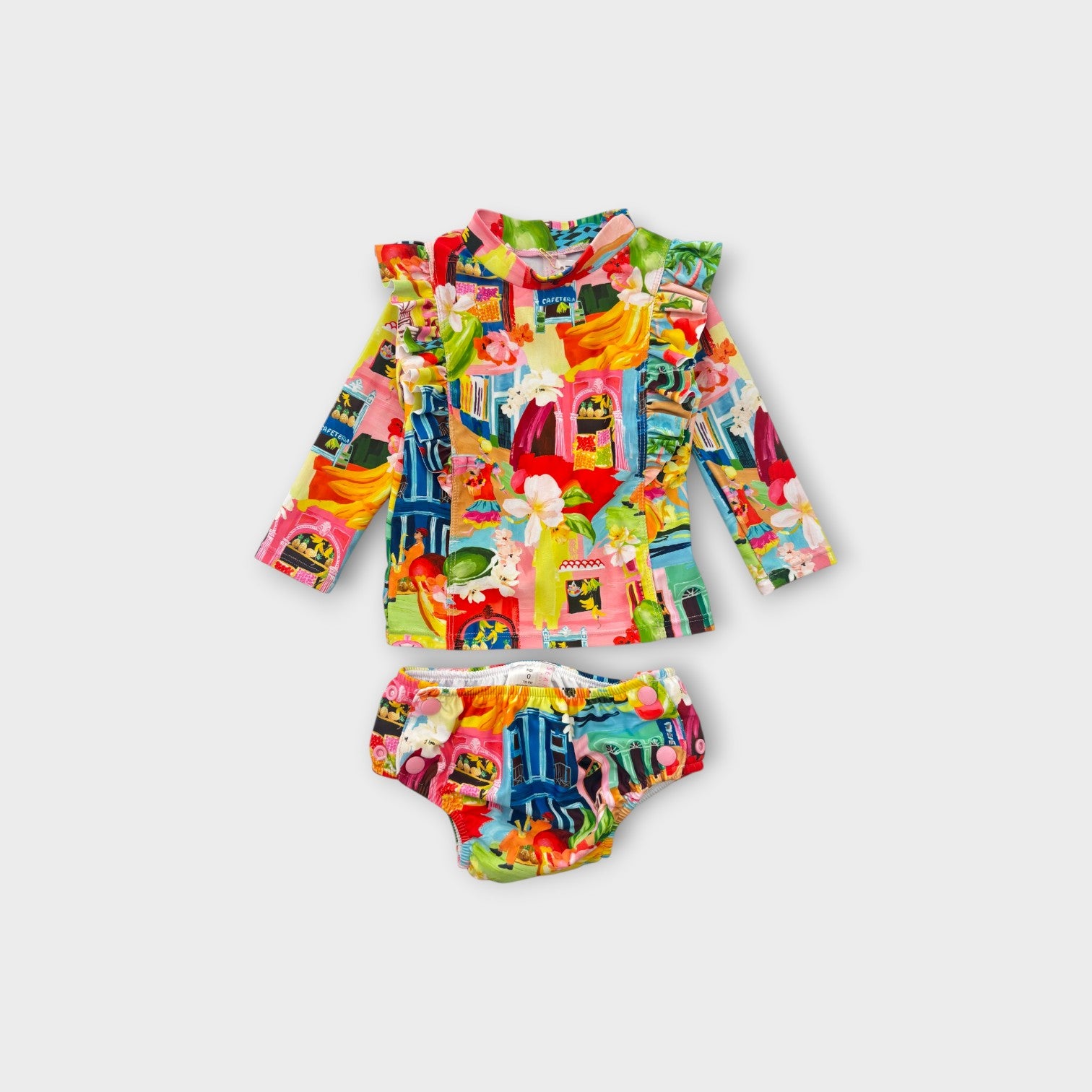Seafolly Printed Swim Set, Size 0