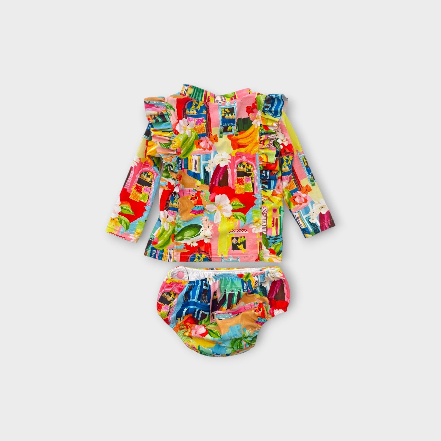 Seafolly Printed Swim Set, Size 0