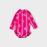Bonds Stripe Shell Swimsuit, Size 0