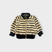 Mini Rodini Stripe Bomber Jacket, Size 1