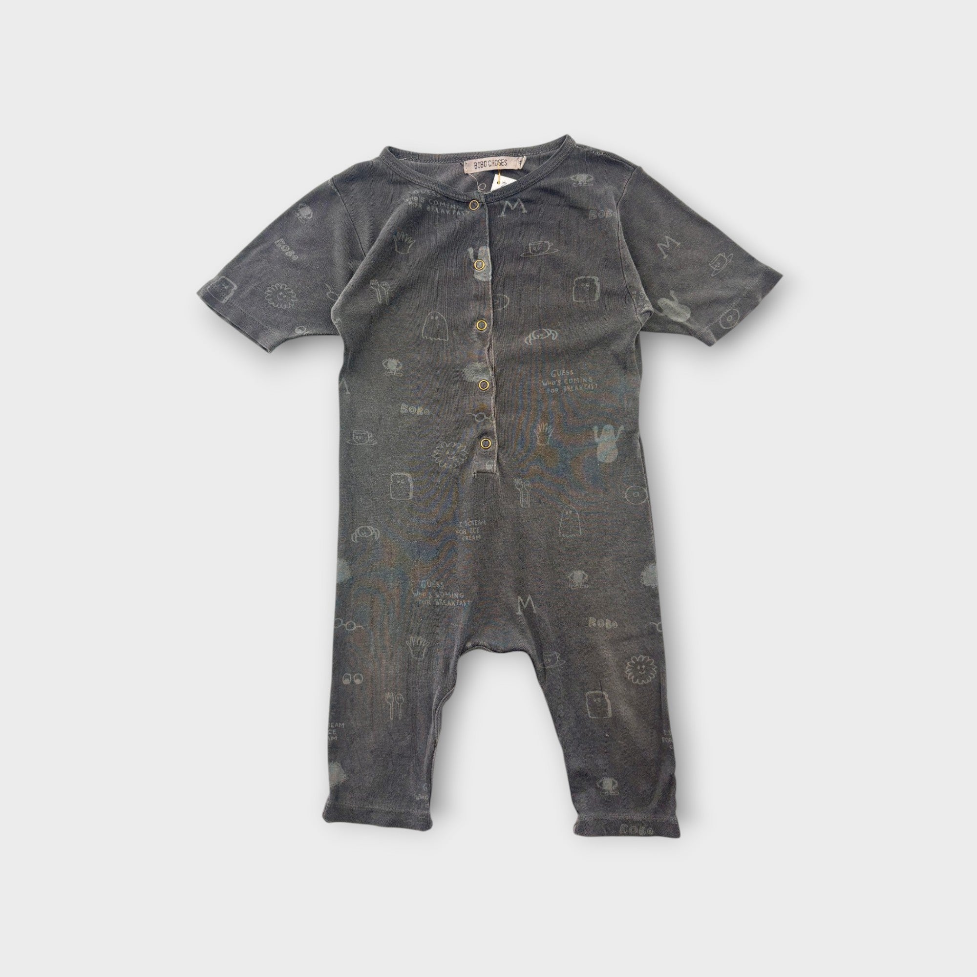 Bobo Choses Charcoal Jumpsuit, Size 1