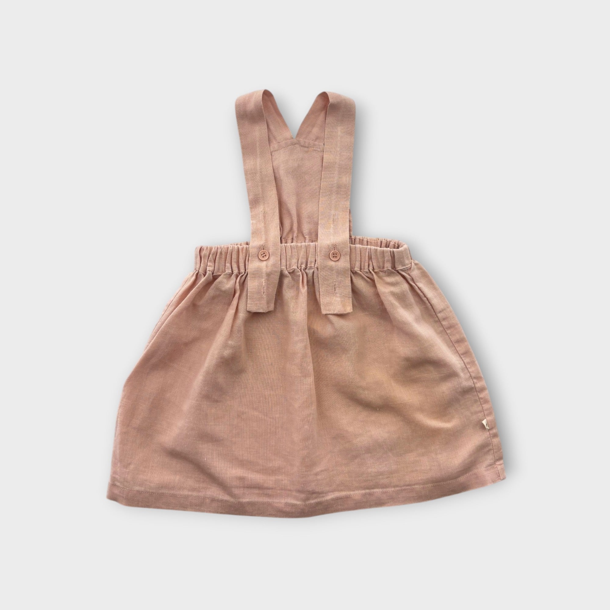Goldie & Ace x Lindy Klim Linen Pinafore, Size 1-3