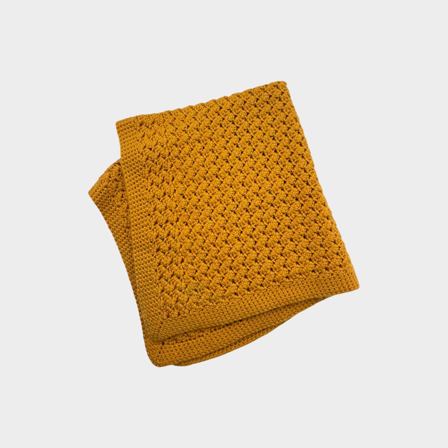 Handmade Mustard Knit Blanket