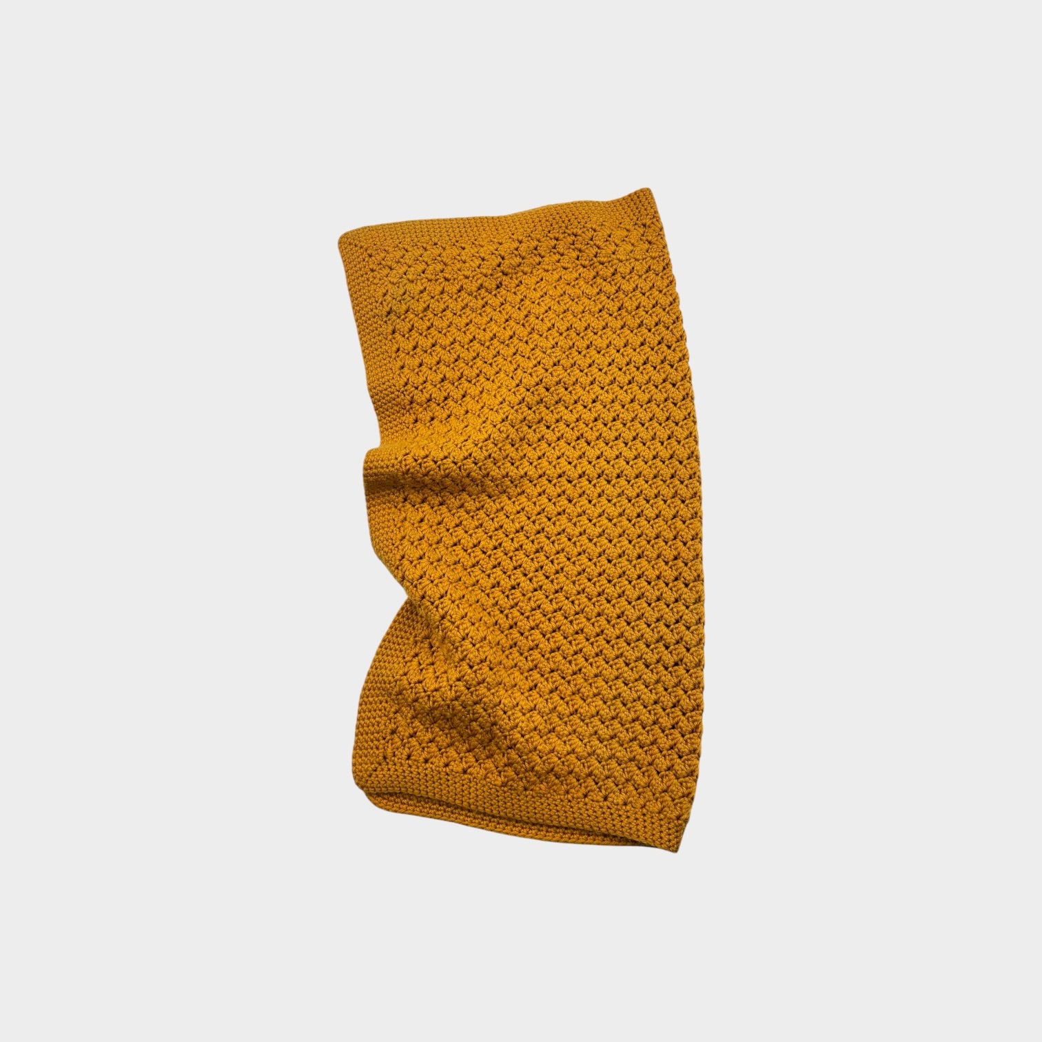 Handmade Mustard Knit Blanket