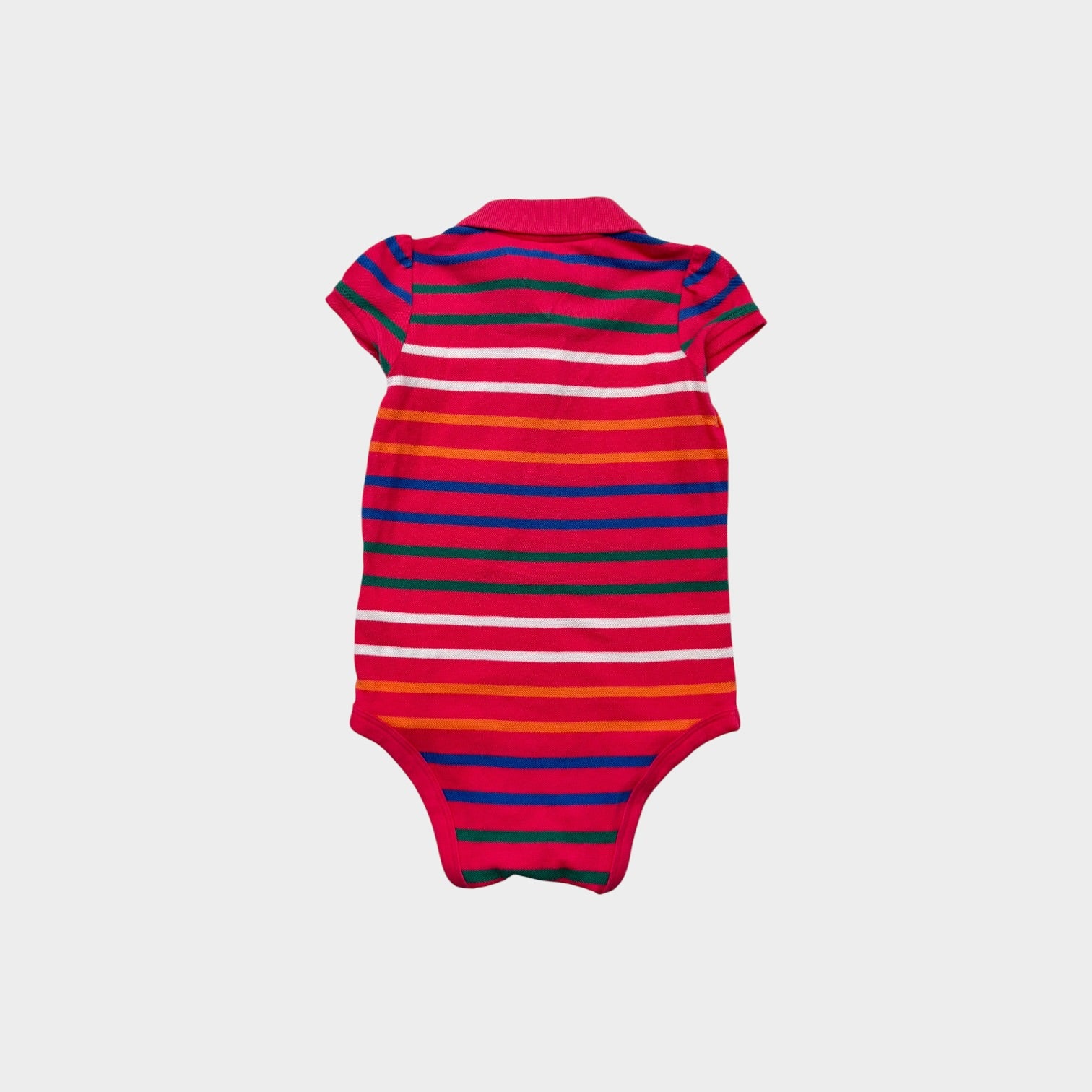 TH Pink Stripe Polo Bodysuit, Size 1
