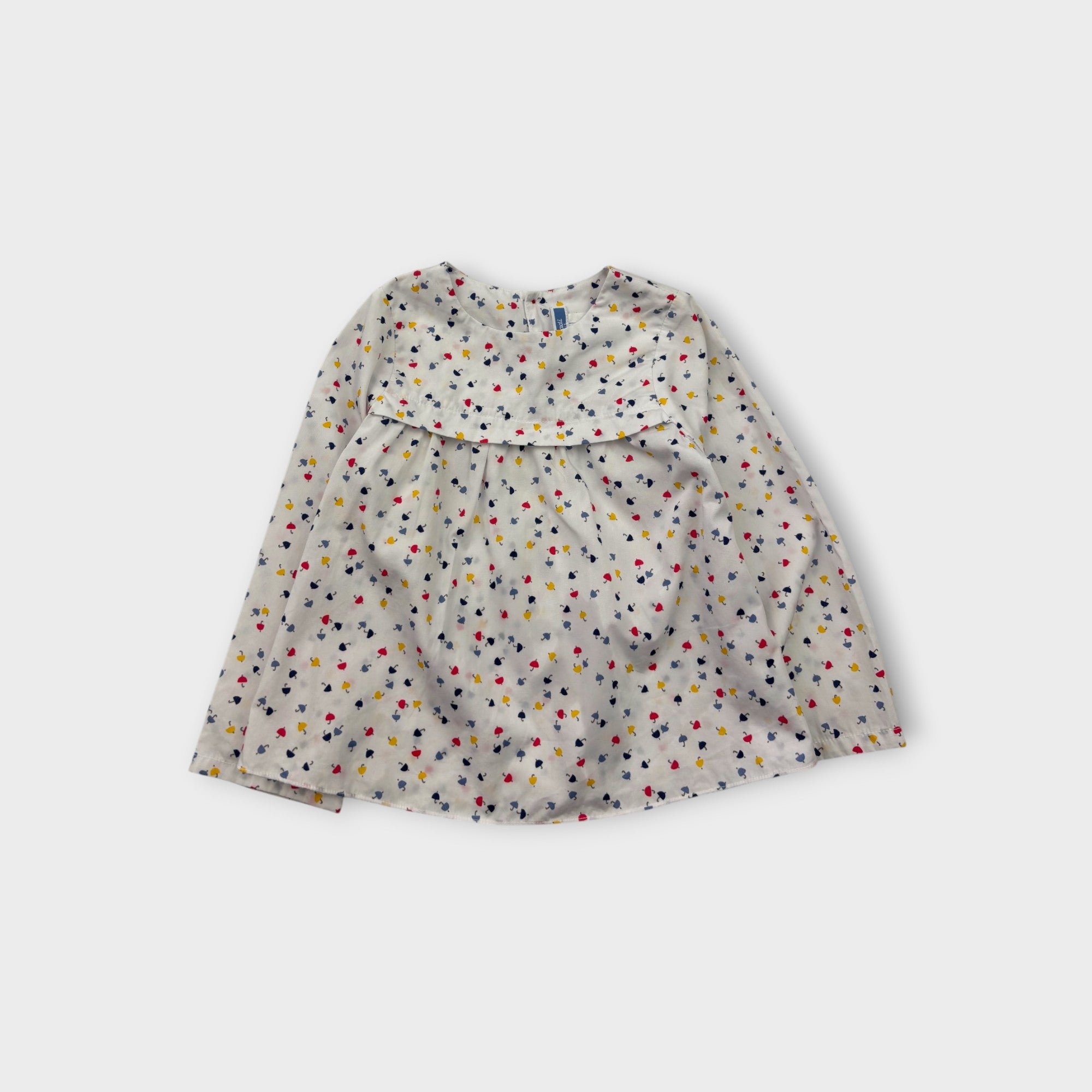 Jacadi Umbrella Print Blouse, Size 2
