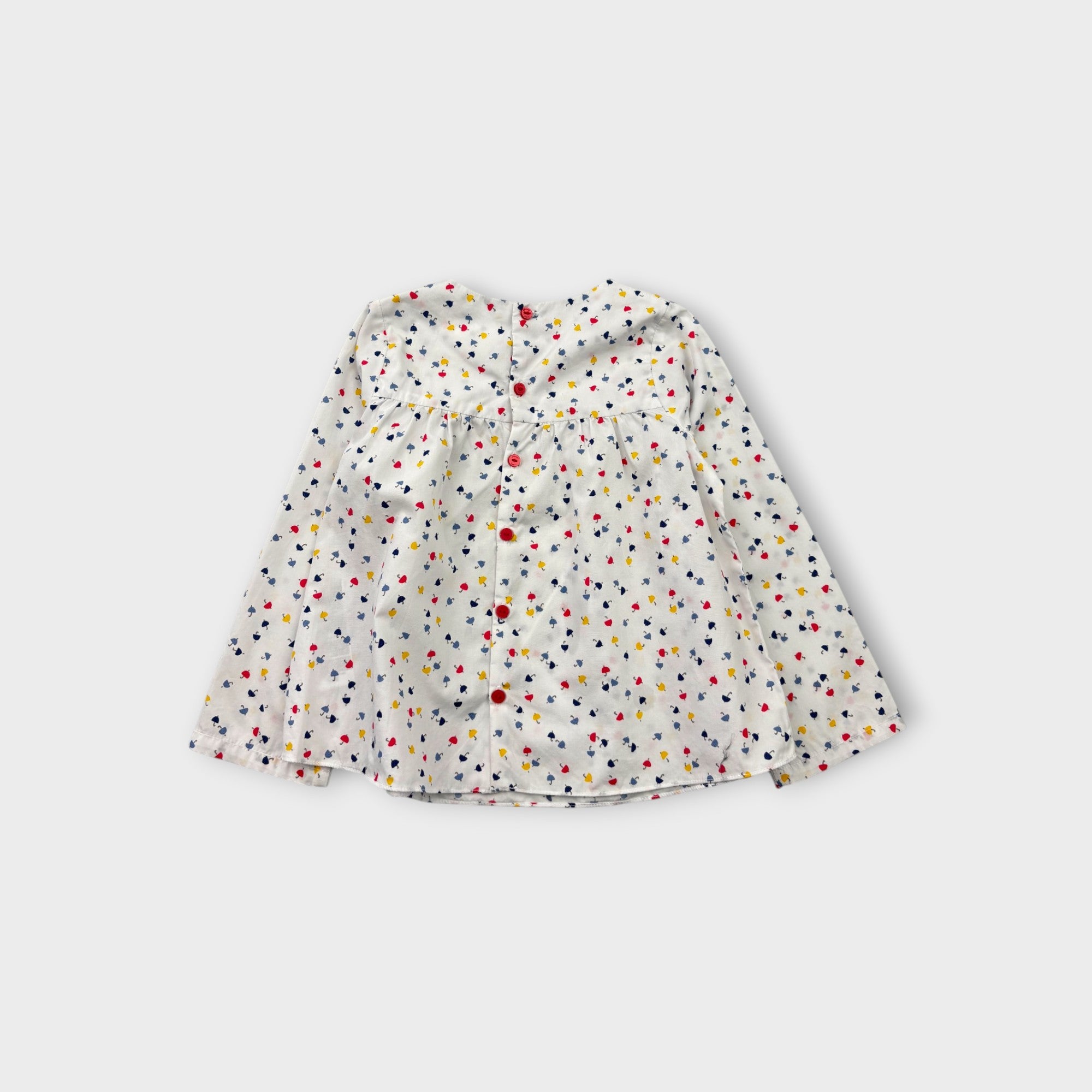 Jacadi Umbrella Print Blouse, Size 2