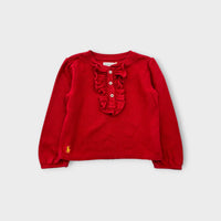 RL Red Ruffle Long Sleeve, Size 1