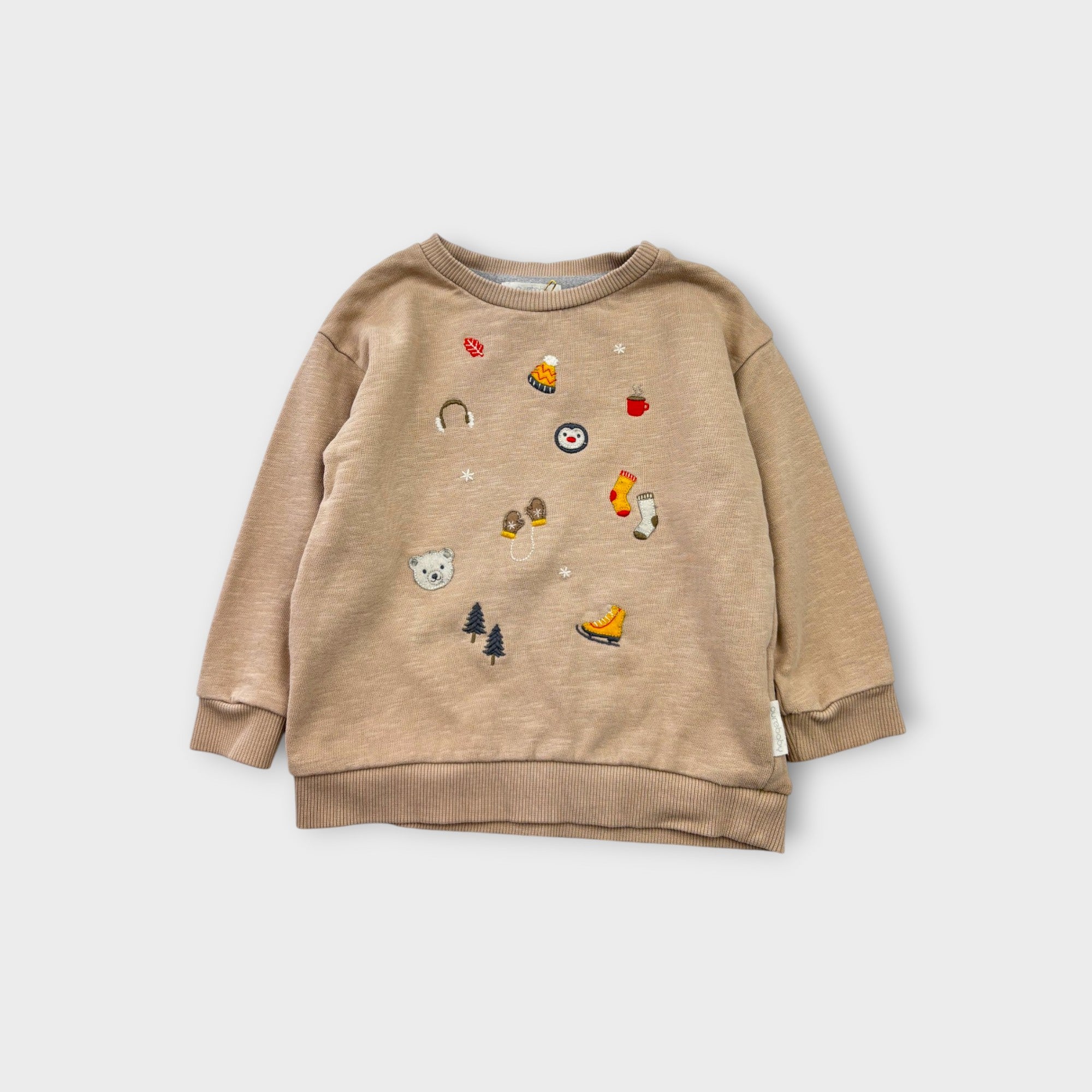 Purebaby Beige Pullover Jumper, Size 2