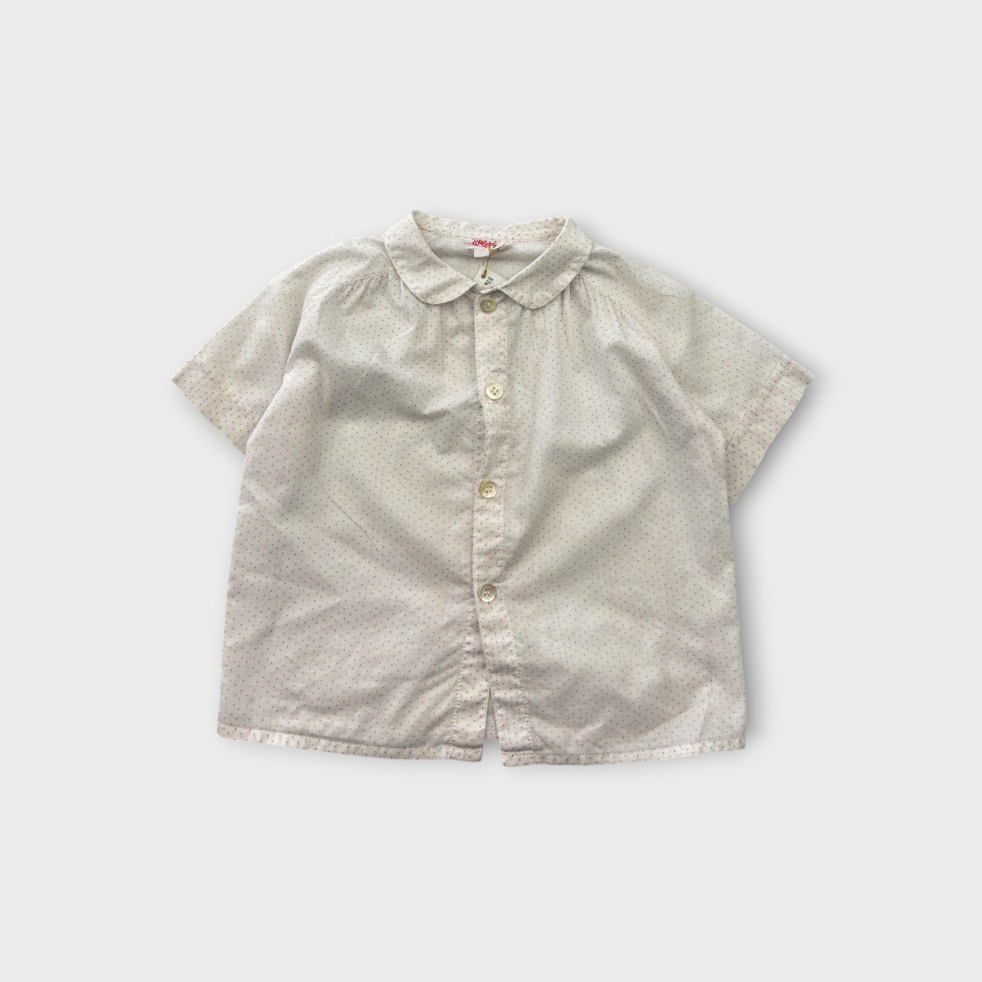 Vintage Polkadot Blouse, Size 2