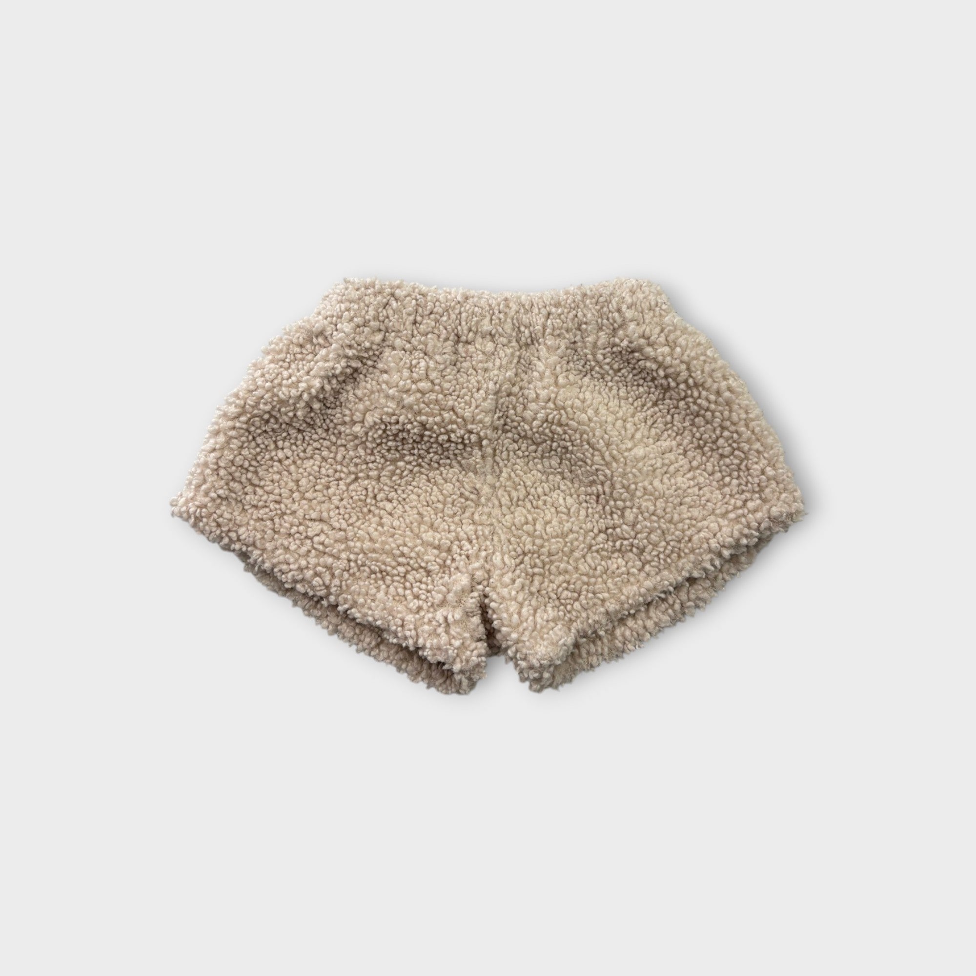 By Billie Cream Sherpa Shorts, Size 2