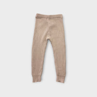 Petit Co. Beige Knit Leggings, Size, 2