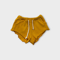Mustard Ribbed Shorts, Size 2