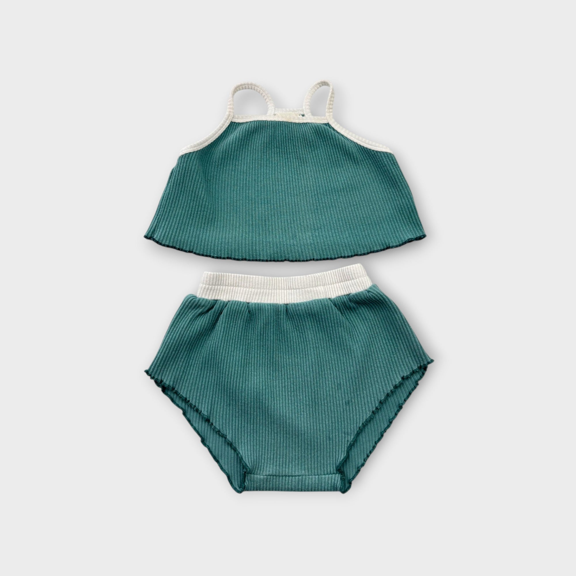 Ribbed Green Summer Set, Size 2