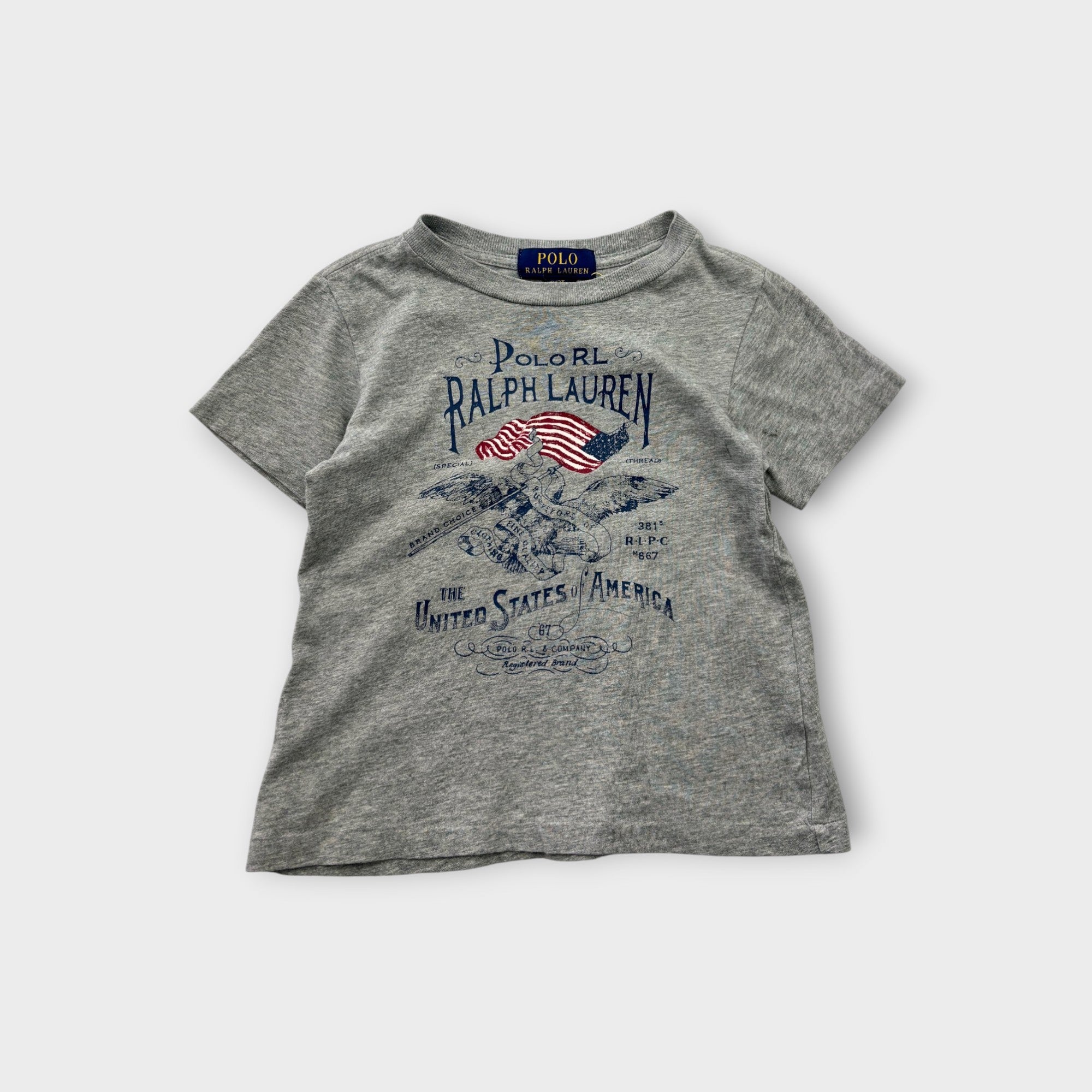 RL Grey Logo T-Shirt, Size 2