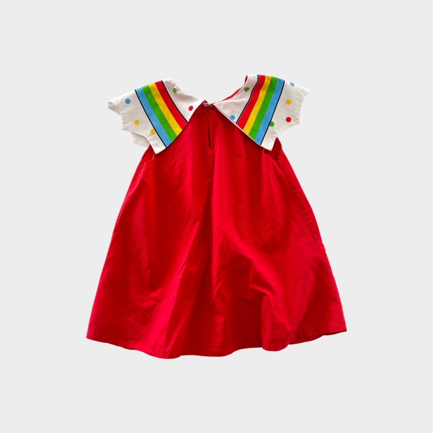 Rainbow Red Dress, Size 2-3
